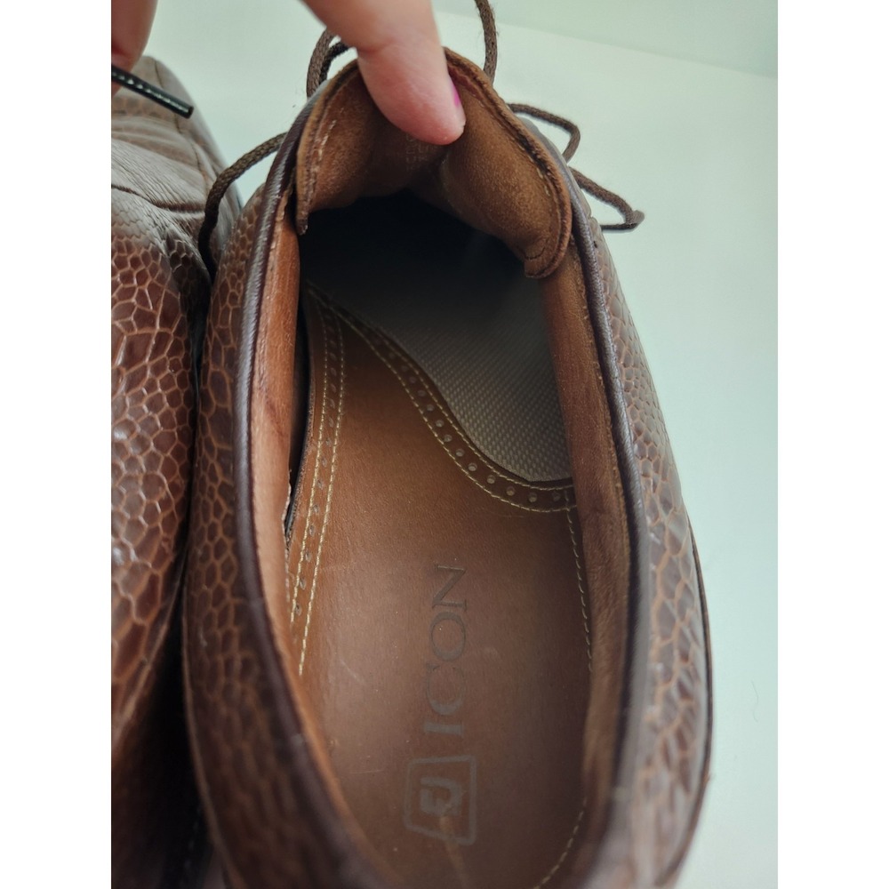 Footjoy Icon Leather Golf Shoe Lace Up Oxford Men 10.5 M Brown Snake spikeless - Picture 14 of 14